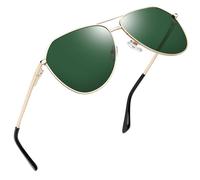 Joopin Grandes Gafas de Sol Verdes para Mujer y Hombre Polarizadas Metálicas Militares Clásicas de Moda para Conducir Golf Senderismo Ciclismo Sunglasses Men Women