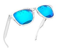 Joopin Polarizadas Gafas de Sol Hombre Mujer Espejo Azul Cristal y Montura Transparente Protección UV400 Fashion Sunglasses Women Oculos de Sol Homem