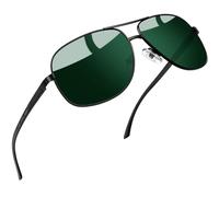 Joopin Polarizadas Hombre Metálicas Gafas de Sol Grandes Verde Clásicas Militares Cuadradas para Conducir Óculos de Sol Homem Sunglasses Men