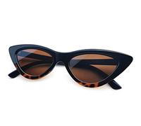 Joopin Retro Leopardo Gafas de Sol Polarizadas Mujer Ojos de Gato Lente Marrón Estilo Vintage de Moda Estrechas Pequeñas Sunglasses Women