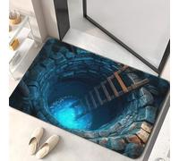 Jooseen 3D Optical Illusion Rug Realistic - 3D Carpet Bottomless Hole Optical Illusion Area Rug, Creative Visual Accent for Entrances, Play Areas & Indoor Spaces (Style_14,15.75x23.62in)