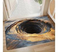 Jooseen 3D Optical Illusion Rug Realistic - 3D Carpet Bottomless Hole Optical Illusion Area Rug, Creative Visual Accent for Entrances, Play Areas & Indoor Spaces (Style_5,23.62x35.43in)