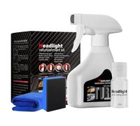 Jooseen Car Headlight Restoration Kit - Headlamp Polishing Spray for Foggy, Yellowed or Dull Lenses - DIY Hand Application, Easy 3-Step Car Headlight Care (1 Set)