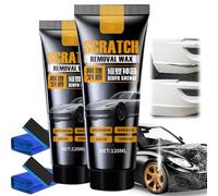 Jooseen Car Scratch Remover 120ml, Scratch Repair Wax for Car Paint Protection, Polishing Paste for Swirl Marks & Light Scuffs, Restore Gloss Finish with Sponge Applicator (2PCS)
