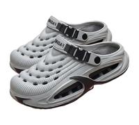 Jooseen Clogs for Men Women Lightweight Garden Shoes Sporty Beach to City Sandals (Gray,40-41)