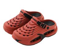 Jooseen Clogs for Men Women Lightweight Garden Shoes Sporty Beach to City Sandals (Red,46-47)