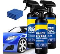 Jooseen Quick Effect Coating Agent for Car, Fast-Acting Car Coating Spray, Easy Spray-On Application, Deep Gloss Finish, Long-Lasting Shine (3Box)