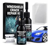 Jooseen Windshield Crack Repair Kit Glass Repair Liquid for Chips & Cracks, Quick Fix Car Windshield Repair Tools for Windows Mirrors Headlight Glass, All Crack Types (2Set)