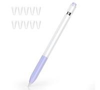 Joosko Compatible con Apple Pencil de 1ª generación, funda de silicona antideslizante, [con 10 fundas de punta de silicona] para Apple Pencil de 1ª generación (lavanda)