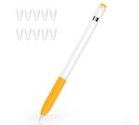 Joosko Compatible con Apple Pencil de 1ª generación, funda de silicona antideslizante, [con 10 fundas de punta de silicona] para Apple Pencil de 1ª generación (amarillo)