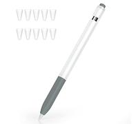 Joosko Compatible con Apple Pencil de 1ª generación, funda de silicona antideslizante, [con 10 fundas de punta de silicona] para Apple Pencil de 1ª generación (gris)