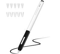 JOOSKO Estuche compatible con Apple Pencil de segunda generación, funda de silicona translúcida Duotone, [con 10 fundas de punta de silicona], compatible con carga inalámbrica magnética (negro)