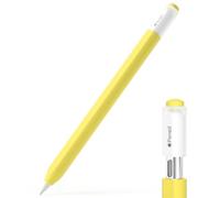 JOOSKO Estuche para lápiz Apple (USB-C), funda protectora de silicona, soporte magnético y doble toque (amarillo)