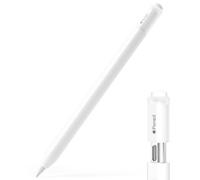 JOOSKO Estuche para lápiz Apple (USB-C), funda protectora de silicona, soporte magnético y doble toque (blanco)