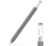JOOSKO Estuche para lápiz Apple (USB-C), funda protectora de silicona, soporte magnético y doble toque (gris)
