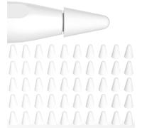 Joosko Funda para Apple Pencil de 2ª generación y 1ª generación, [50 unidades] Protector de punta de bolígrafo de silicona delgado, dibujo silencioso, para Apple Pencil de 2ª y 1ª generación (blanco