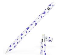 JOOSKO Funda para lápiz con estampado de vaca, compatible con Apple Pencil de 1ª generación, agarre cómodo, funda de silicona antideslizante, para Apple Pencil de 1ª generación (morado lavanda)