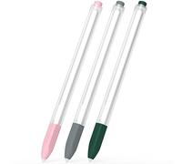 JOOSKO Paquete de 3 fundas compatibles con Samsung Galaxy Tab S7 FE/ S7 / S7 Plus/S8/S8 Plus/S8 Ultra Pencil Case S Pen Case, diseño clásico, funda protectora de silicona (rosa, gris, verde oscuro)