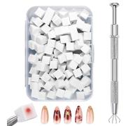 JOOTUEPO 100 Pcs Esponjas para Uñas Ombre con Pinza de Metal, Pinceles para Uñas Ombre, Esponja Cepillo Uñas, Esponja Pinceles, Utilizado para Crear una Variedad de Patrones de Arte de Uñas Gradientes