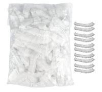 JOOTUEPO 100 Piezas Gorros de Ducha Desechable, Gorros de Ducha de Plastico Transparente, Elásticos Plastico Transparente para Hogares/Viajes/Hoteles