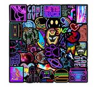 JOOTUEPO 100 Piezas Graffiti Stickers Neon Bonitas, Impermeable Vinilo Pegatinas para Scrapbooking Journal Ordenador Portatil Botella Agua Maletas Skate Diario Libreta Bicicletas Patinete etc