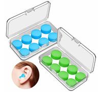 JOOTUEPO 16 Tapones Oidos Ruido Dormir de Silicona, Reutilizables Anti Ronquidos Natación, Pack Completo ear Plugs, Tapones para Dormir sin Ruido, Estudiar Moto Festival