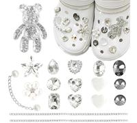 JOOTUEPO 18 Piezas Accesorios Zapatos Diamantes Bling Cristal Crocs para Decoración para Niñas Mujeres y Niños