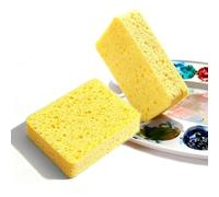 JOOTUEPO 2 Pieza Acuarela Esponjas Escolares Esponja de Limpieza Absorbente de Agua Esponjas de Diseño, Esponja de Espuma Reutilizable para Pintura, Acuarela, DIY y Proyectos Artísticos