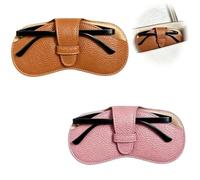 JOOTUEPO 2 piezas de cuero bolsa de gafas, ligero portátil bolsa de gafas