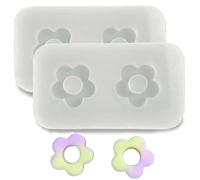 JOOTUEPO 2 Piezas Molde de Silicona de Flores Huecas de Epoxi, Mini Silicona Resina Epoxi Molde para Manualidades Joyería DIY/Colgante/Joyería/Llavero
