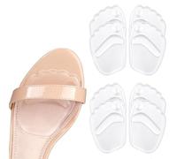 JOOTUEPO 4 Pares Plantilla Media Delantera Mujer Antideslizante para Sandalias, Plantillas de Zapatos con Tacón Alto Proteger Los Pies, Medio Plantilla para Zapatos Tacón, Aliviar el Estrés