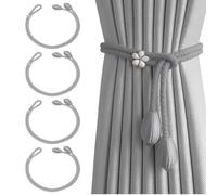 JOOTUEPO 4 Piezas Correas de Cortinas, Alzapaños Cortinas, alzapaños de algodón Tejidos a Mano, Recoge Cortinas y Sujeta Cortinas de Cordón de Algodón Tejido a Mano para Casa, Oficina y Hotel
