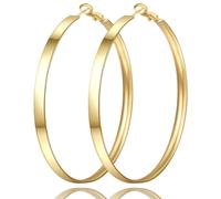 JOOTUEPO 5 MM Ancho Pendientes Aro Mujer Hipoalergenicos Pendientes, Pendientes Mujer, Grandes ligeros y Finos para Mujer y Niña 40 MM