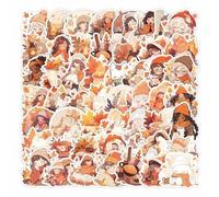 JOOTUEPO 50 Pegatinas Reflexivas de Hoja de Arce Otoñal, Pegatinas Estéticas de Vinilo Impermeables para Adolescentes Niñas Niños Botellas de Agua, Ordenador Portátil, Móvil, Guitarra, Scrapbook