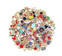 JOOTUEPO 50 piezas Colgantes, Abalorios mixtos, Surtidos Colgante Charm Accesorios De Aleación, DIY Encantos para de la Joyería de Bricolaje, Collares, Pendientes, Llaveros, Pulseras