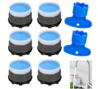 JOOTUEPO 6 Piezas Aireador Grifo Lavabo M18.5, Aireador Grifo Cocina con 2 Llave Filtro, Filtro Grifo Boquilla Fregadero, Ahorrador De Agua para Cocina y Baño