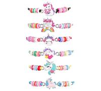 JOOTUEPO 6 Piezas Unicornio Pulseras NiñA, Pulsera Amistad Niñas, Ajustable Trenzada a Mano Friendship Bracelet, Pulseras Niña para Niños Regalos de Cumpleaños para Fiestas Decoraciones