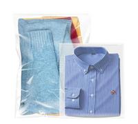 JOOTUEPO Bolsas de Almacenamiento de Viaje, 12 Piezas Reutilizable Bolsa de Transparente Esmeriladas Plástico Organizador de Viaje con Cierre Ziplock para Ropa, Bragas, Zapatos, Cosméticos (2 Tamaños)