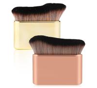 JOOTUEPO Brocha de Maquillaje Facial Expert, 2 Pieza Brochas Para Maquillaje Facial Profesional Brocha de Maquillaje Kabuki, para Bases Líquidas y En Crema, Colorete y Bronceador