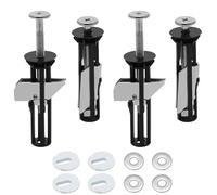 JOOTUEPO Kit de accesorios de pernos para asiento de inodoro, 4 pernos y tornillos universales para asiento de inodoro, fijaciones de asiento de inodoro de acero inoxidable para bisagras de tapa