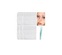 JOOTUEPO Piercing de nariz falso, 5 hojas, joyería adhesiva para la cara, gemas para labios, joyería corporal sin perforación, para maquillaje de ojos, uñas y manualidades corporales (2 mm, 3 mm, 4 mm
