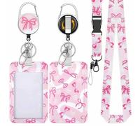 JOOTUEPO Porta Tarjetas Identificativas con Llavero Retractil, Clips Desprendibles de la Insignia Del Nombre, para Enfermeras Estudiantes Profesores