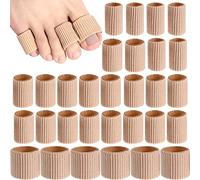 JOOTUEPO Tubos de cojín para los dedos del pie, protectores de gel suave para cojines de maíz, ampollas, callos, dedos de los pies y dedos (30 piezas)