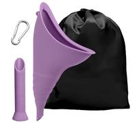 JOOTUEPO Urinario Portatil Mujer Orinal Femenino Silicona para Viajes WC Camping para Mear de Pie para Actividades al Aire Libre（Morado）