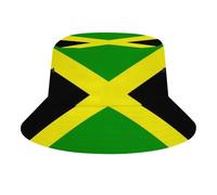 JopaJre Sombrero de pescador con la bandera del mundo para mujeres y hombres, sombrero de pescador, plegable, gorras de playa, viajes al aire libre, Bandera de Jamaica, Talla única