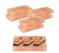 Joparri 6 piedras de sal para barbacoa, 20 x 10 x 2,5 cm, para barbacoa, sal de cristal original de las montañas