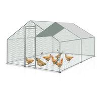 Joparri gallinero con Cerradura, gallinero Exterior de Acero galvanizado de 3x3x2m, para Jaula de pájaros Jaula de Mascotas