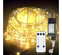 Jopassy 30M Tubo de LED, 220V LED Navidad, IP65 Impermeable Luces Exterior Manguera LED, LED Luces de Tira de Manguera con 8 Modos y Controlador,para Decoración Navidad,Jardín, Blanco Calido