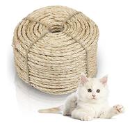 Jopassy 50 m de cuerda para rascar, 6 mm, cuerda de sisal, cuerda de sisal para rascador, cuerda de cáñamo, accesorios para manualidades, cuerda de sisal natural