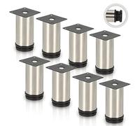 Jopassy 8 Piezas Patas para Muebles Altura Regulables, Patas para Sofas, para Gabinete Cama Mesa de Té Armario Mesas y Sillas, 150 mm Vienen con Tornillos Acero Inoxidable Capacidad de Carga Muy Alta